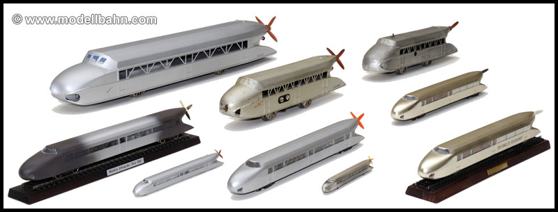 Collection of Rail Zeppelin Models